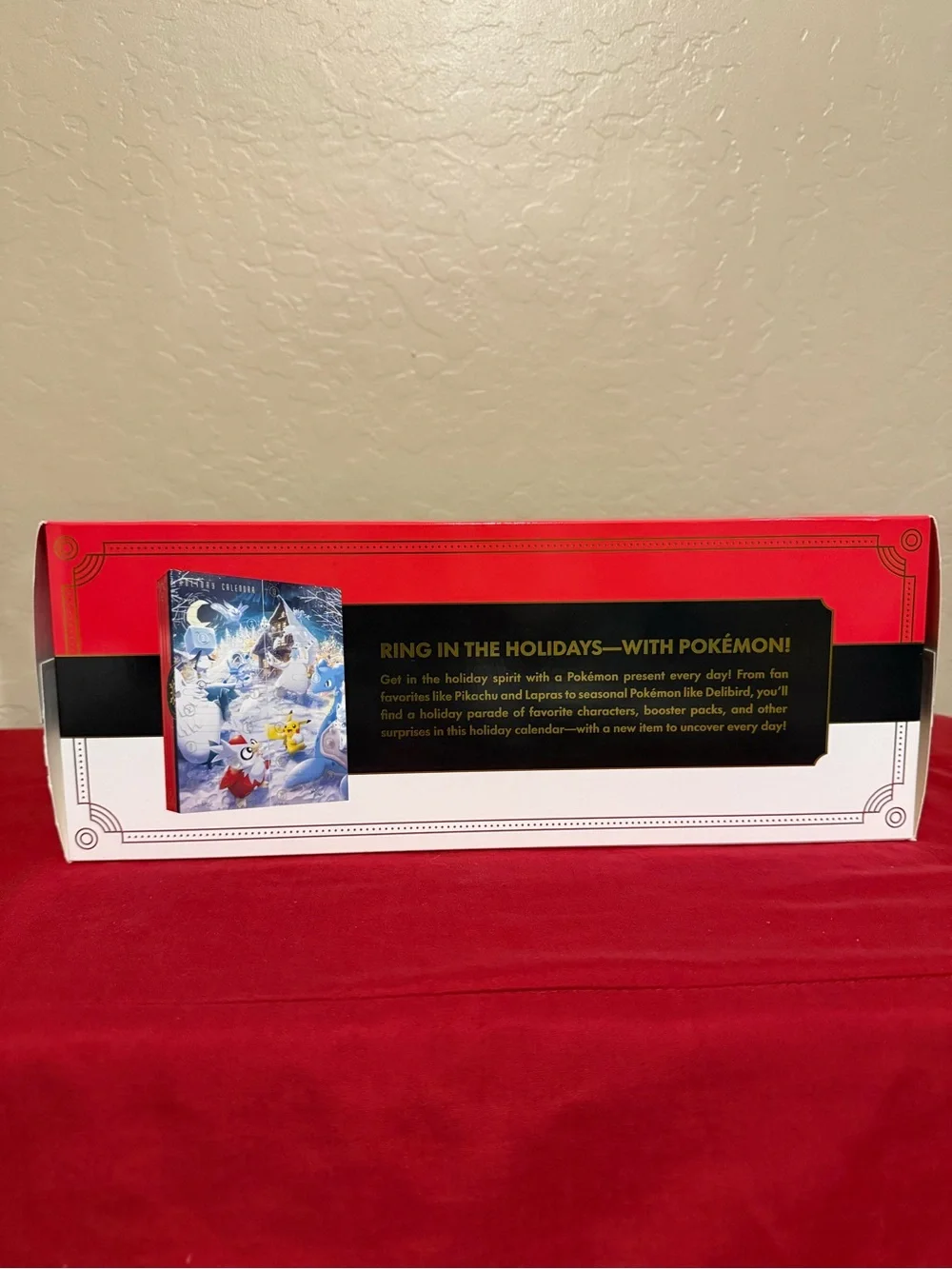 Holiday Calendar Trading Card Game Box - Red/White